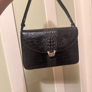 Genuine Crocodile Skin Vintage Bag Black bag
